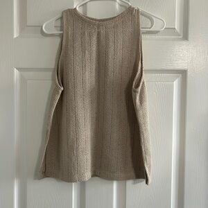 H&M Beige Knit Sleeveless Top